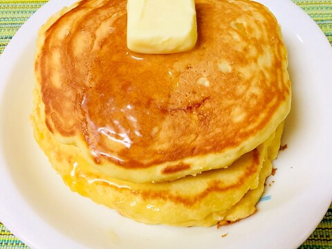 バレンタインに♪お餅入りもちもちホットケーキ